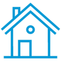 Icon illustration of a house.