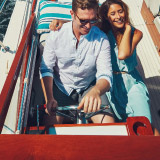 Couple on a boat.